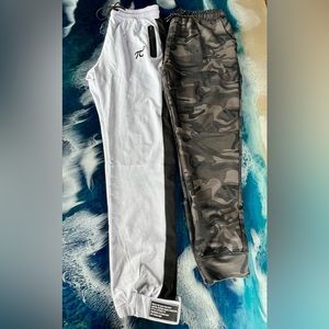 2 pair HPYE Mens Sz: XL Joggers NEW W/O tags - Camo Gray and White & Black